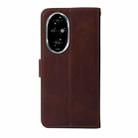 For Honor 200 Pro Classic Calf Texture Flip Leather Phone Case(Brown) - 3