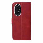 For Honor 200 Classic Calf Texture Flip Leather Phone Case(Red) - 3