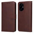 For Honor 300 Classic Calf Texture Flip Leather Phone Case(Brown) - 1