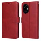 For Honor 300 Classic Calf Texture Flip Leather Phone Case(Red) - 1