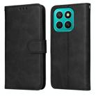 For Honor X8c 4G Classic Calf Texture Flip Leather Phone Case(Black) - 1