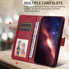 For Honor X8c 4G Classic Calf Texture Flip Leather Phone Case(Red) - 3