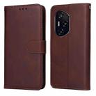 For Honor 400 Classic Calf Texture Flip Leather Phone Case(Brown) - 1