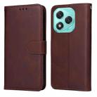 For Honor 400 Lite Classic Calf Texture Flip Leather Phone Case(Brown) - 1