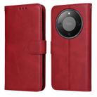 For Honor X70 5G Classic Calf Texture Flip Leather Phone Case(Red) - 1