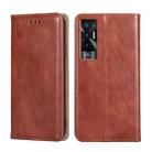 For Tecno Pova 5G Gloss Oil Solid Color Magnetic Leather Phone Case(Brown) - 1