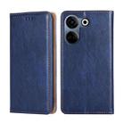 For Tecno Camon 20 Pro 4G Gloss Oil Solid Color Magnetic Leather Phone Case(Blue) - 1