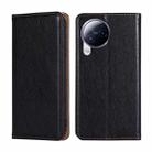 For Xiaomi Civi 3 5G Gloss Oil Solid Color Magnetic Leather Phone Case(Black) - 1