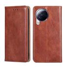 For Xiaomi Civi 3 5G Gloss Oil Solid Color Magnetic Leather Phone Case(Brown) - 1