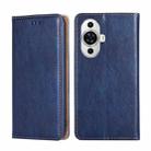 For Huawei nova 11 4G Gloss Oil Solid Color Magnetic Leather Phone Case(Blue) - 1