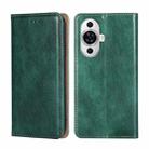 For Huawei nova 11 4G Gloss Oil Solid Color Magnetic Leather Phone Case(Green) - 1