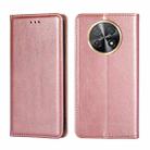 For Huawei Enjoy 60X Gloss Oil Solid Color Magnetic Leather Phone Case(Rose Gold) - 1