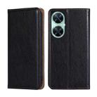 For Huawei Enjoy 60 Pro / nova 11i Gloss Oil Solid Color Magnetic Leather Phone Case(Black) - 1