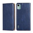 For Nokia C12 Gloss Oil Solid Color Magnetic Leather Phone Case(Blue) - 1