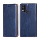 For Nokia C22 Gloss Oil Solid Color Magnetic Leather Phone Case(Blue) - 1