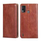 For Nokia G11 Plus Gloss Oil Solid Color Magnetic Leather Phone Case(Brown) - 1