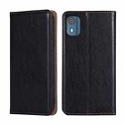 For Nokia C02 TA-1522 Gloss Oil Solid Color Magnetic Leather Phone Case(Black) - 1