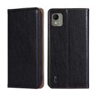 For Nokia C110 4G Gloss Oil Solid Color Magnetic Leather Phone Case(Black) - 1