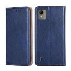 For Nokia C110 4G Gloss Oil Solid Color Magnetic Leather Phone Case(Blue) - 1