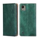 For Nokia C110 4G Gloss Oil Solid Color Magnetic Leather Phone Case(Green) - 1