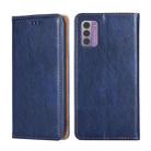 For Nokia G42 5G Gloss Oil Solid Color Magnetic Leather Phone Case(Blue) - 1