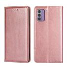 For Nokia G42 5G Gloss Oil Solid Color Magnetic Leather Phone Case(Rose Gold) - 1