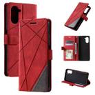 For Realme 10 Pro 5G Skin Feel Splicing Horizontal Flip Leather Phone Case(Red) - 1