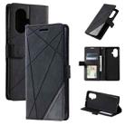 For Realme 10 Pro+ 5G Skin Feel Splicing Horizontal Flip Leather Phone Case(Black) - 1