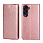 For Honor X50i 5G / 9 Lite Gloss Oil Solid Color Magnetic Leather Phone Case(Rose Gold) - 1