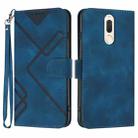 For Huawei Mate 10 Lite/Maimang 6 Line Pattern Skin Feel Leather Phone Case(Royal Blue) - 1