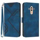 For Huawei Mate 10 Pro Line Pattern Skin Feel Leather Phone Case(Royal Blue) - 1