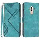 For Huawei Mate 10 Pro Line Pattern Skin Feel Leather Phone Case(Light Blue) - 1