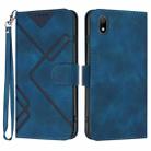 For Huawei Y5 2019 Line Pattern Skin Feel Leather Phone Case(Royal Blue) - 1