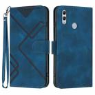 For Huawei P smart 2019/nova lite 3 Line Pattern Skin Feel Leather Phone Case(Royal Blue) - 1