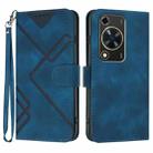 For Huawei Enjoy 70 Line Pattern Skin Feel Leather Phone Case(Royal Blue) - 1