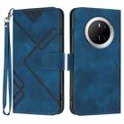 For Huawei Mate 70 Line Pattern Skin Feel Leather Phone Case(Royal Blue) - 1