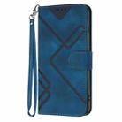 For Huawei Mate 70 Pro / Mate 70 Pro+ Line Pattern Skin Feel Leather Phone Case(Royal Blue) - 2