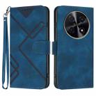 For Huawei nova 12i Line Pattern Skin Feel Leather Phone Case(Royal Blue) - 1