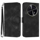 For Huawei nova 12i Line Pattern Skin Feel Leather Phone Case(Black) - 1