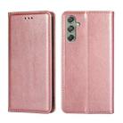 For Samsung Galaxy M34 5G / F34 5G Gloss Oil Solid Color Magnetic Leather Phone Case(Rose Gold) - 1