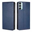 For Samsung Galaxy M15 5G Gloss Oil Solid Color Magnetic Leather Phone Case(Blue) - 1