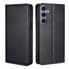 For Samsung Galaxy S24+ 5G Gloss Oil Solid Color Magnetic Leather Phone Case(Black) - 1