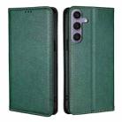 For Samsung Galaxy S24+ 5G Gloss Oil Solid Color Magnetic Leather Phone Case(Green) - 1