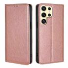 For Samsung Galaxy S24 Ultra 5G Gloss Oil Solid Color Magnetic Leather Phone Case(Rose Gold) - 1