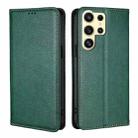 For Samsung Galaxy S24 Ultra 5G Gloss Oil Solid Color Magnetic Leather Phone Case(Green) - 1