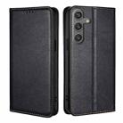 For Samsung Galaxy S24 5G Gloss Oil Solid Color Magnetic Leather Phone Case(Black) - 1