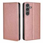 For Samsung Galaxy S24 5G Gloss Oil Solid Color Magnetic Leather Phone Case(Rose Gold) - 1