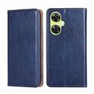 For OnePlus Nord CE 3 Lite 5G Gloss Oil Solid Color Magnetic Leather Phone Case(Blue) - 1