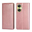 For OnePlus Nord CE 3 Lite 5G Gloss Oil Solid Color Magnetic Leather Phone Case(Rose Gold) - 1