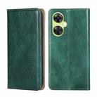 For OnePlus Nord CE 3 Lite 5G Gloss Oil Solid Color Magnetic Leather Phone Case(Green) - 1